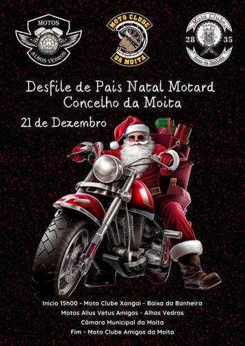 Pai Natal Motard Solidario Desfile De Pais Natal Motard