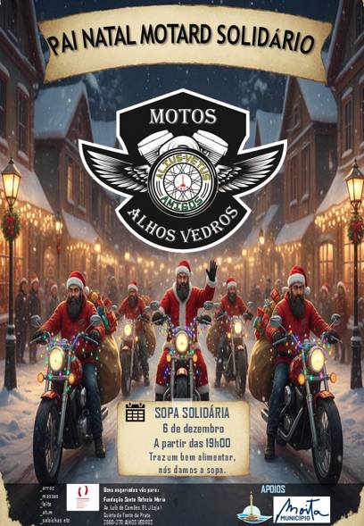 Pai Natal Motard Solidario Sopa Solidaria