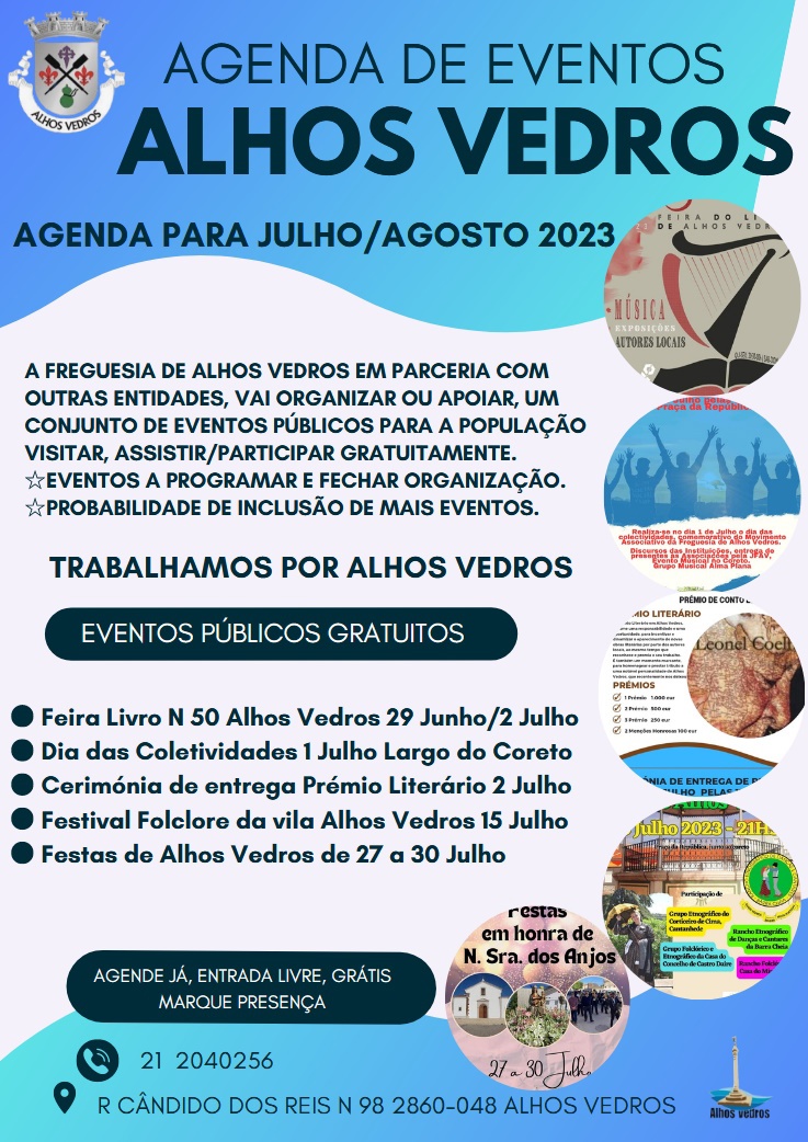 Agenda Eventos Alhos Vedros Jul Ago
